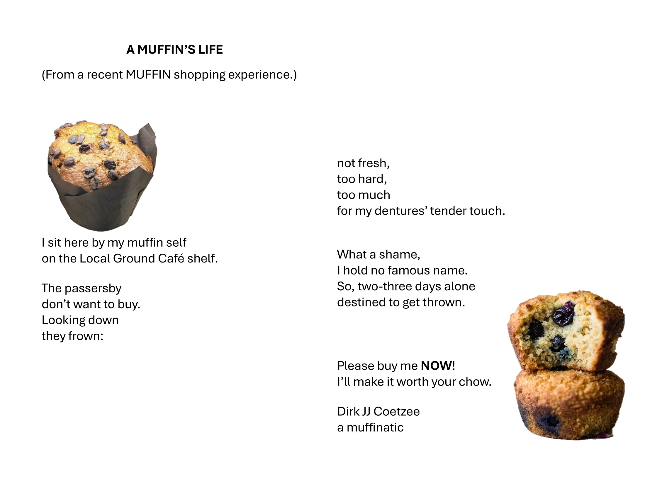 A Muffin's Life — illustrated poem page